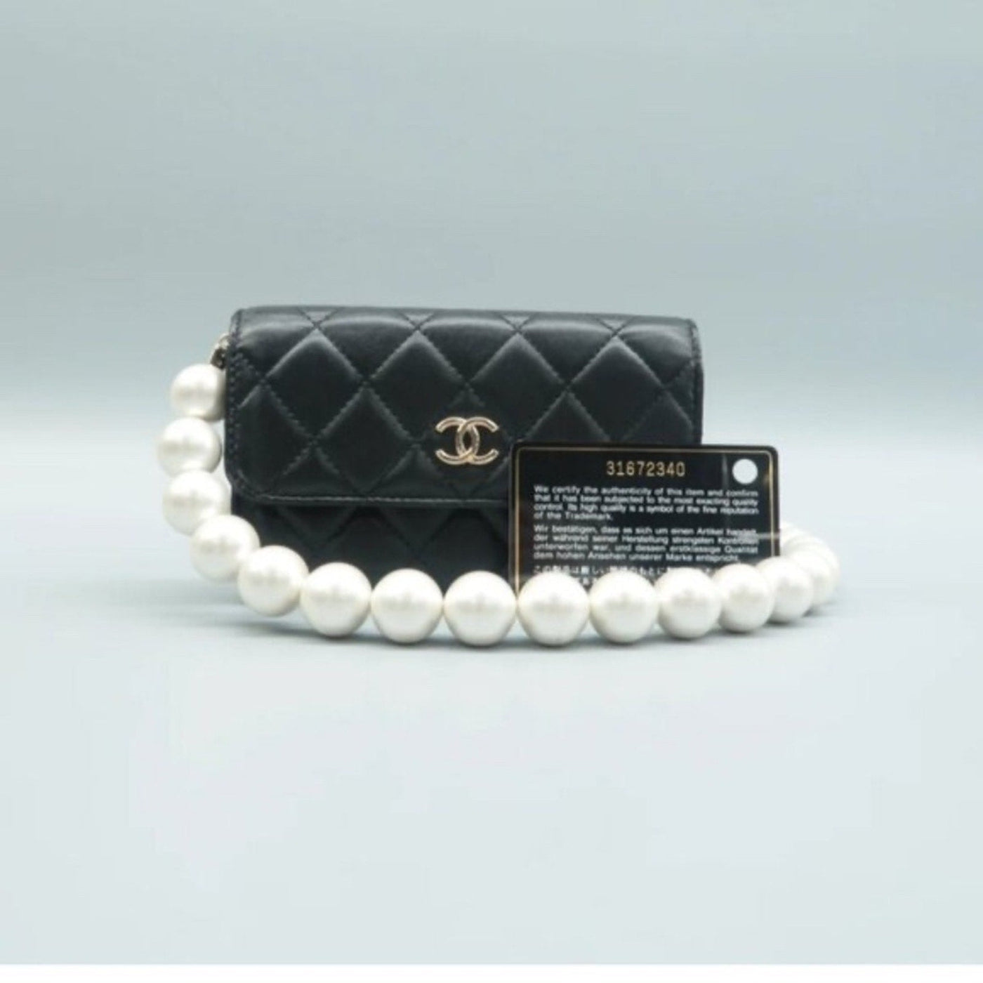 CHANEL Wallet on Chain Black Leather Shoulder Bag - Luxury Cheaper LLC