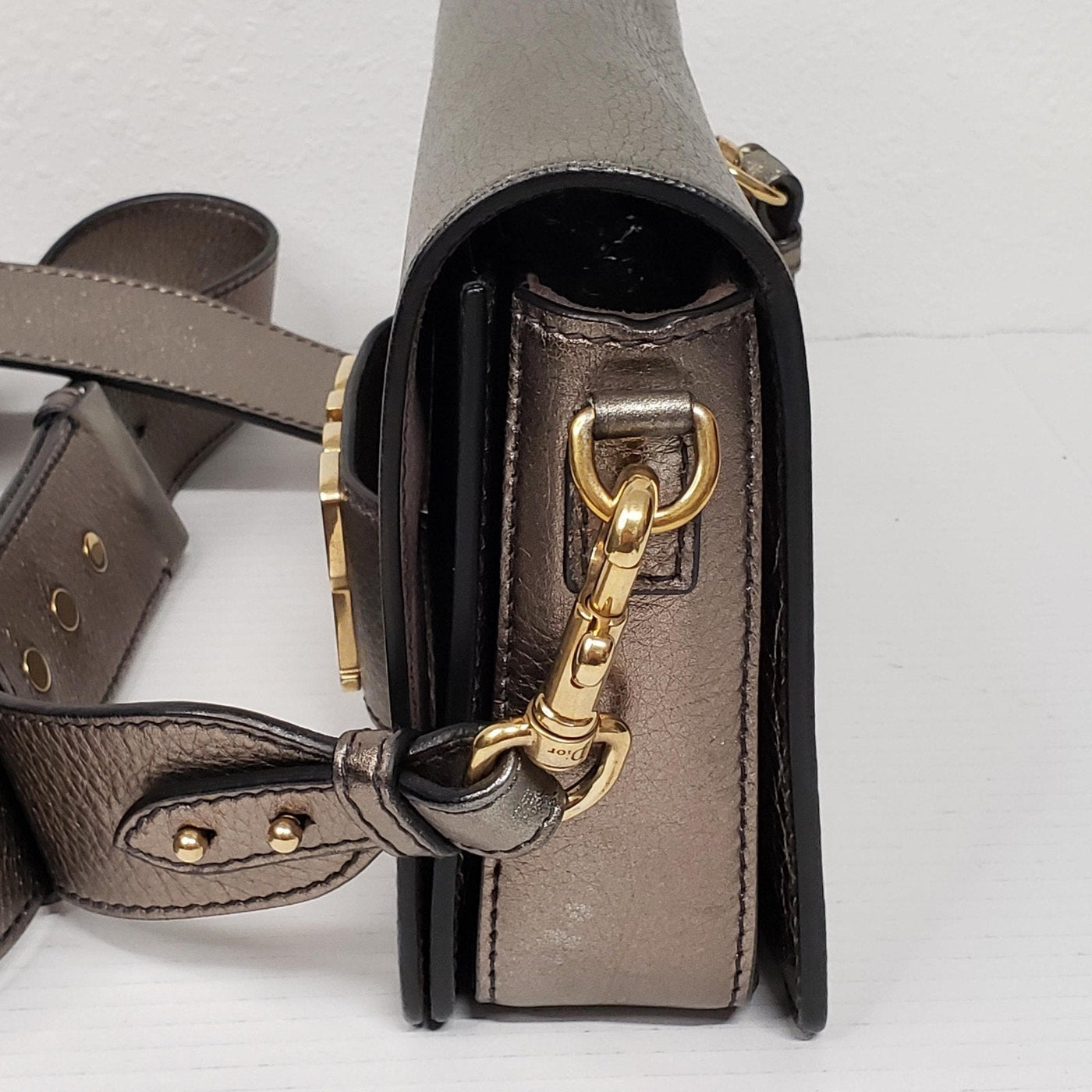 Christian Dior Grained Evoilution Metallic Flap Gold Shoulder Bag Lux510 - 092325 - Luxury Cheaper LLC