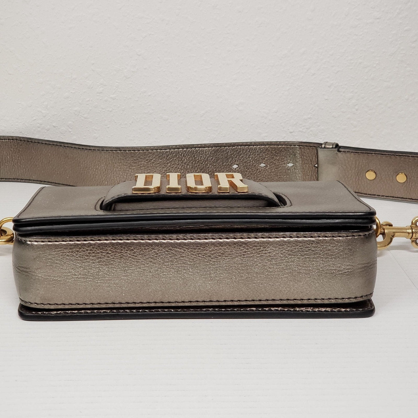 Christian Dior Grained Evoilution Metallic Flap Gold Shoulder Bag Lux510 - 092325 - Luxury Cheaper LLC