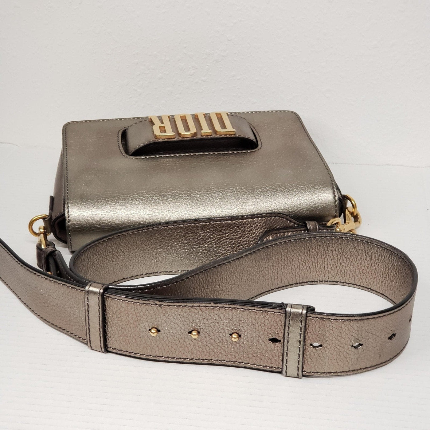 Christian Dior Grained Evoilution Metallic Flap Gold Shoulder Bag Lux510 - 092325 - Luxury Cheaper LLC