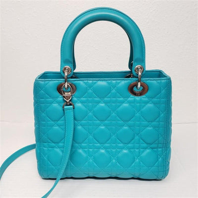 Christian Dior Lady Lambskin Leather Medium Satchel Bag 090925 - Luxury Cheaper LLC