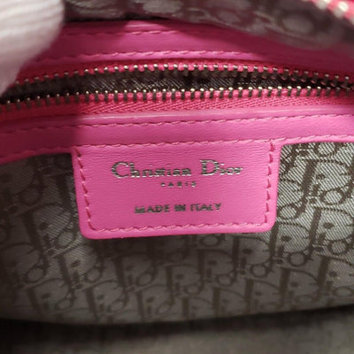 Christian Dior Lady Lambskin Pink Leather Medium Satchel Bag lux - 1525 - 091225 - Luxury Cheaper LLC