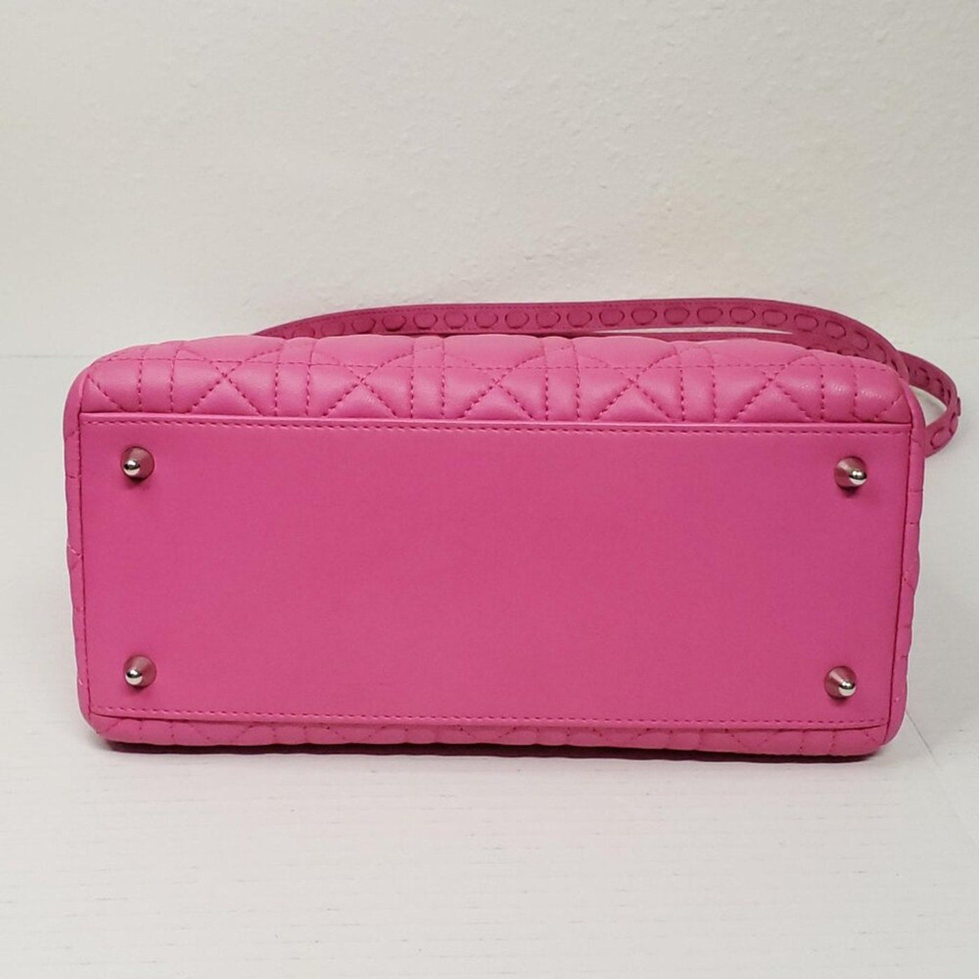 Christian Dior Lady Lambskin Pink Leather Medium Satchel Bag lux - 1525 - 091225 - Luxury Cheaper LLC