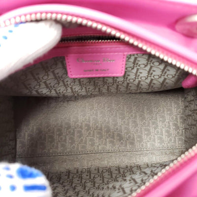 Christian Dior Lady Lambskin Pink Leather Medium Satchel Bag lux - 1525 - 091225 - Luxury Cheaper LLC