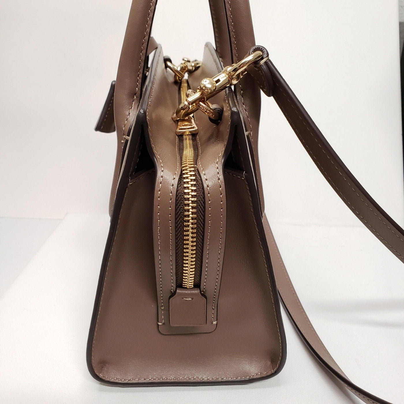 Coach Andrea Carryall Brown Leather Satchel Bag Lux - 152 - 090225 - Luxury Cheaper LLC