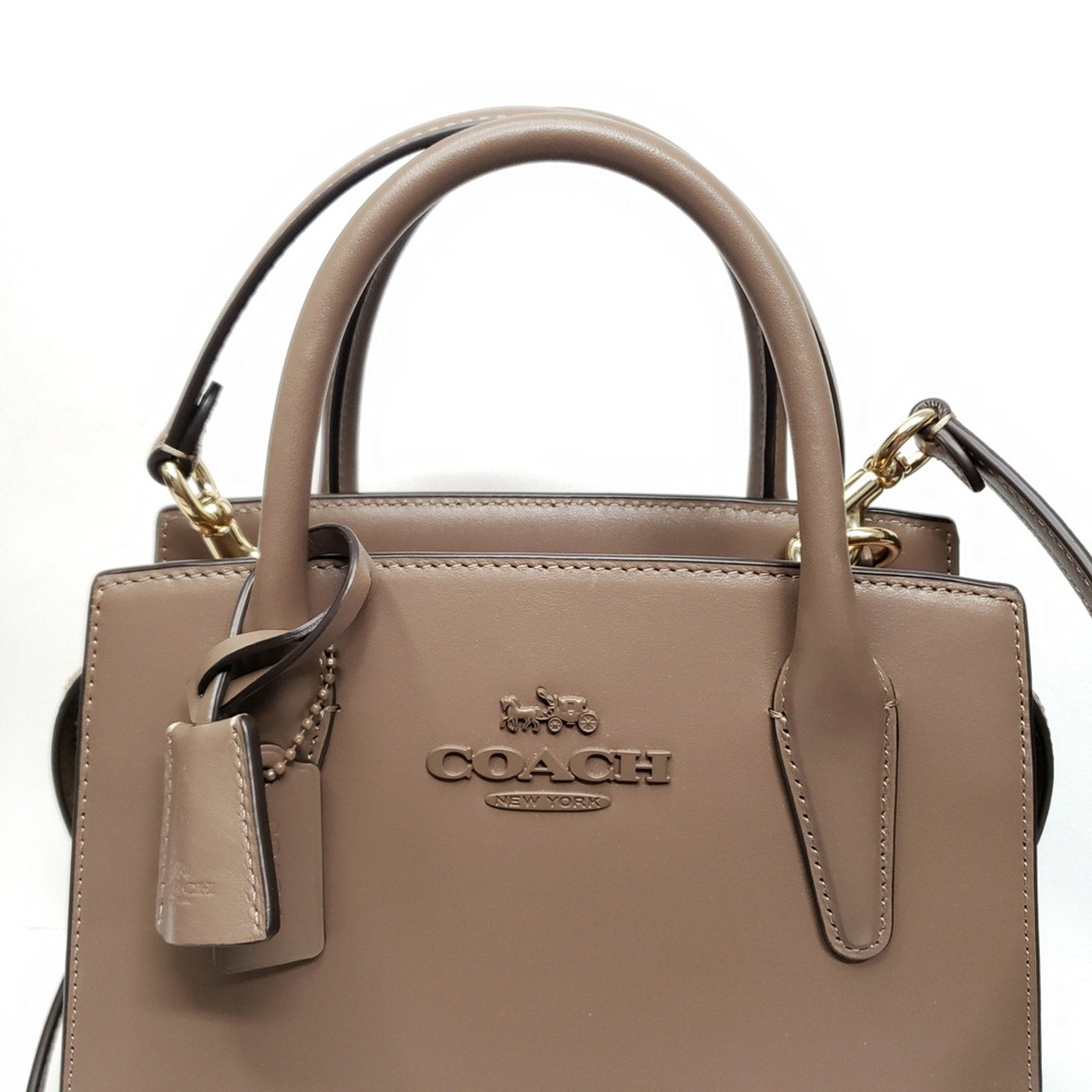 Coach Andrea Carryall Brown Leather Satchel Bag Lux - 152 - 090225 - Luxury Cheaper LLC