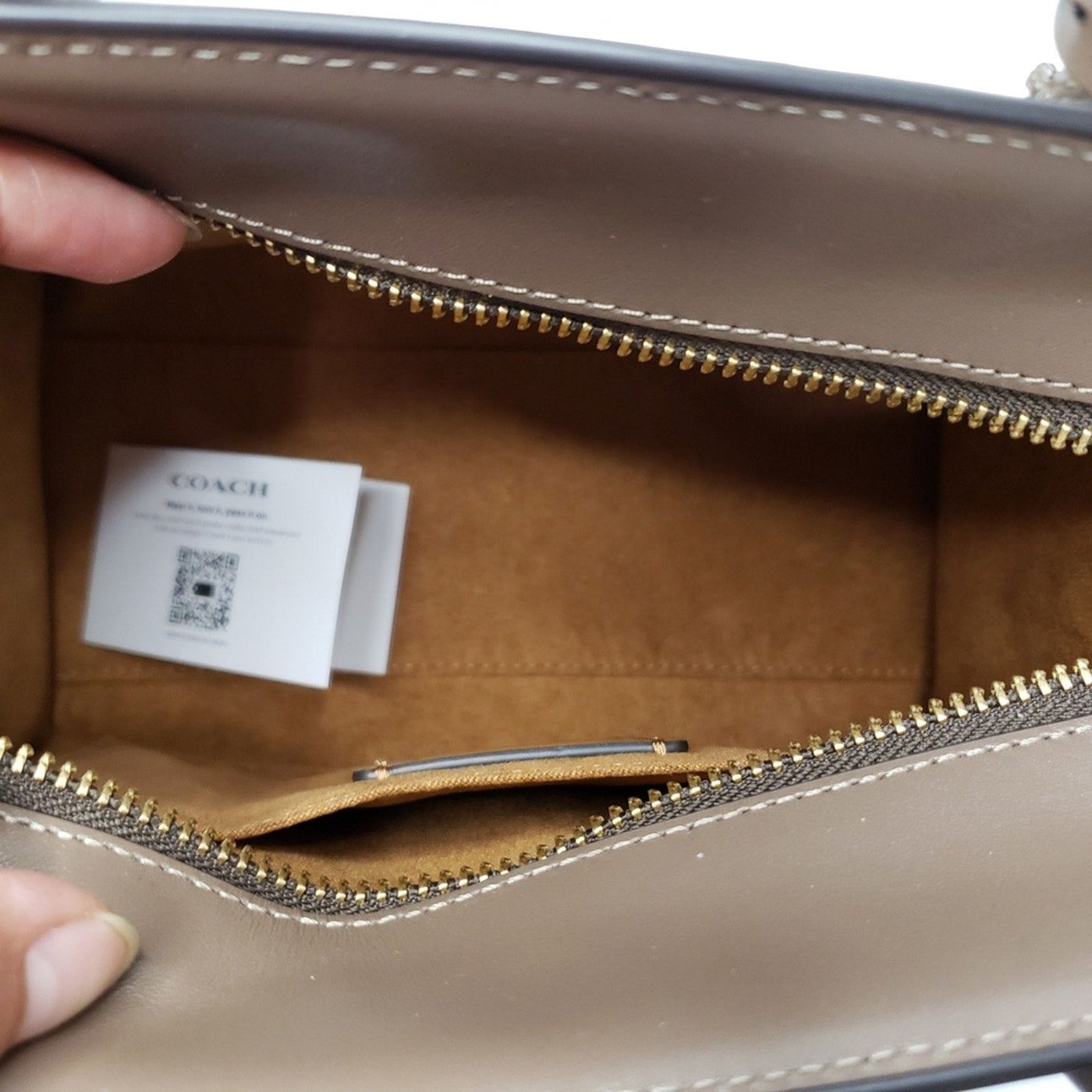 Coach Andrea Carryall Brown Leather Satchel Bag Lux - 152 - 090225 - Luxury Cheaper LLC