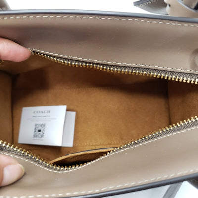 Coach Andrea Carryall Brown Leather Satchel Bag Lux - 152 - 090225 - Luxury Cheaper LLC