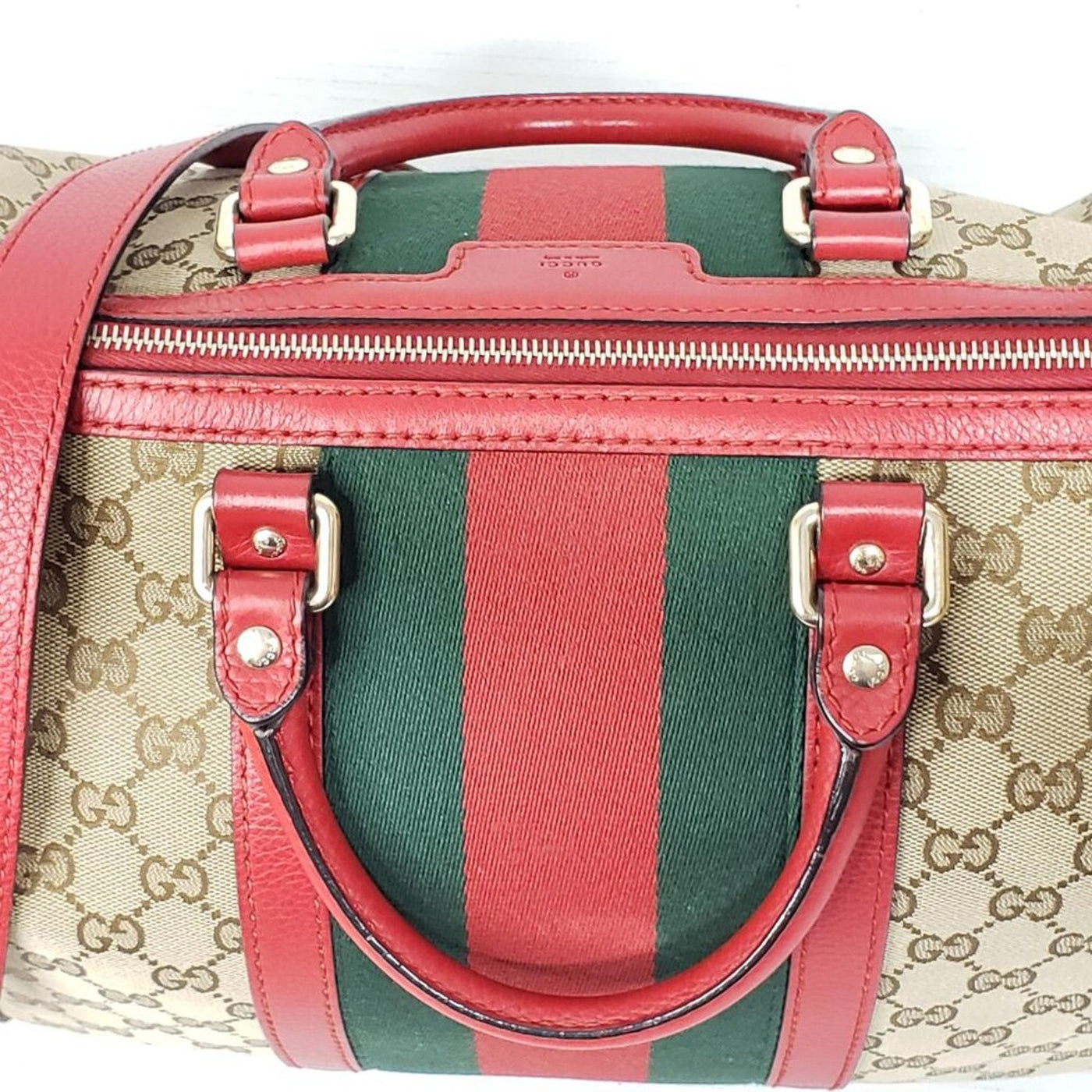 Gucci Boston Medium Canvas Crossbody and Shoulder Bag 650-092625