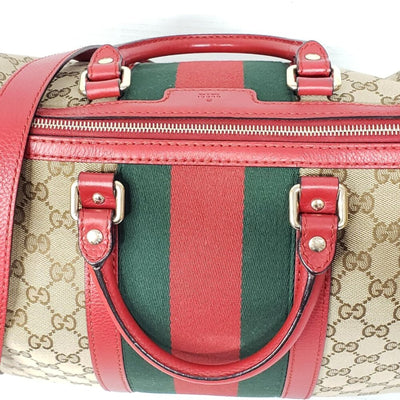 Gucci Boston Medium Canvas Crossbody and Shoulder Bag 650-092625