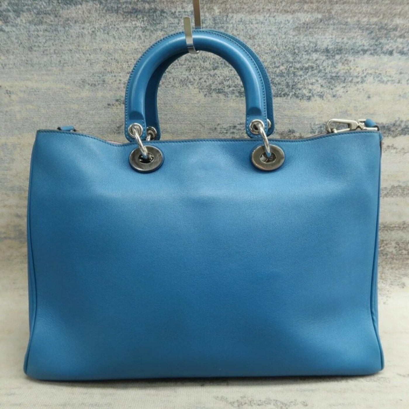 Dior VIP Blue Leather Satchel Bag - Luxury Cheaper LLC