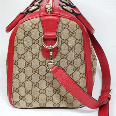 Gucci Boston Medium Canvas Crossbody and Shoulder Bag 650-092625