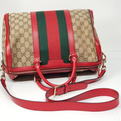 Gucci Boston Medium Canvas Crossbody and Shoulder Bag 650-092625