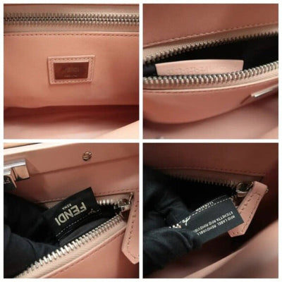 FENDI Peekaboo IseeU Pink Leather Satchel with Ribbon 1200 - 02202025 - Luxury Cheaper LLC