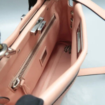 FENDI Peekaboo IseeU Pink Leather Satchel with Ribbon 1200 - 02202025 - Luxury Cheaper LLC