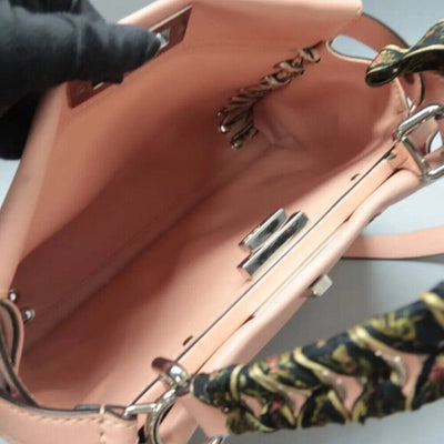 FENDI Peekaboo IseeU Pink Leather Satchel with Ribbon 1200 - 02202025 - Luxury Cheaper LLC