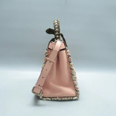 FENDI Peekaboo IseeU Pink Leather Satchel with Ribbon 1200 - 02202025 - Luxury Cheaper LLC