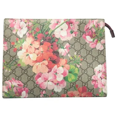 GUCCI Blooms Brown GG Canvas Clutch Bag - Luxury Cheaper LLC