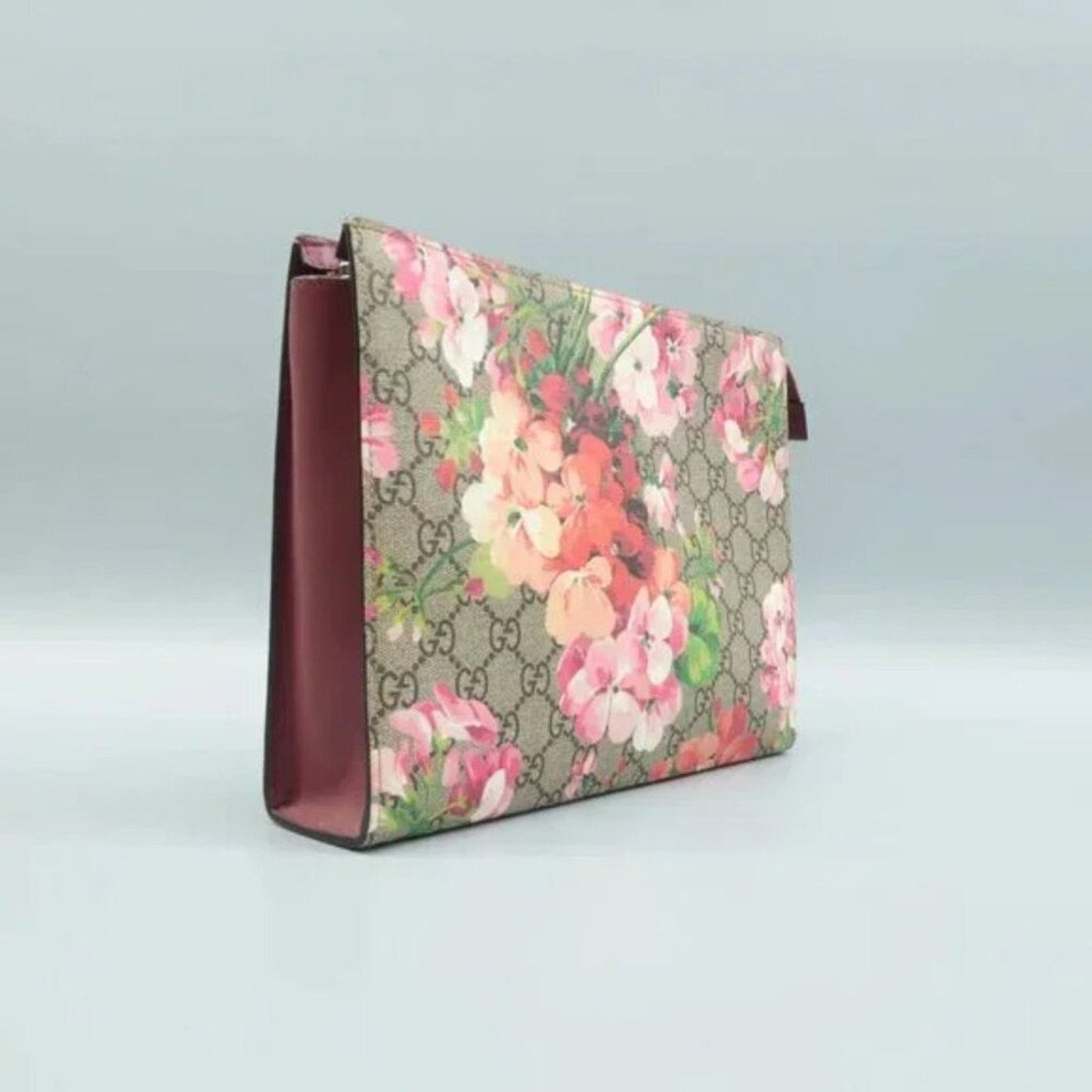 GUCCI Blooms Brown GG Canvas Clutch Bag - Luxury Cheaper LLC