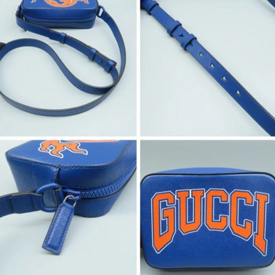 GUCCI Blue Leather Crossbody Bag - Luxury Cheaper LLC