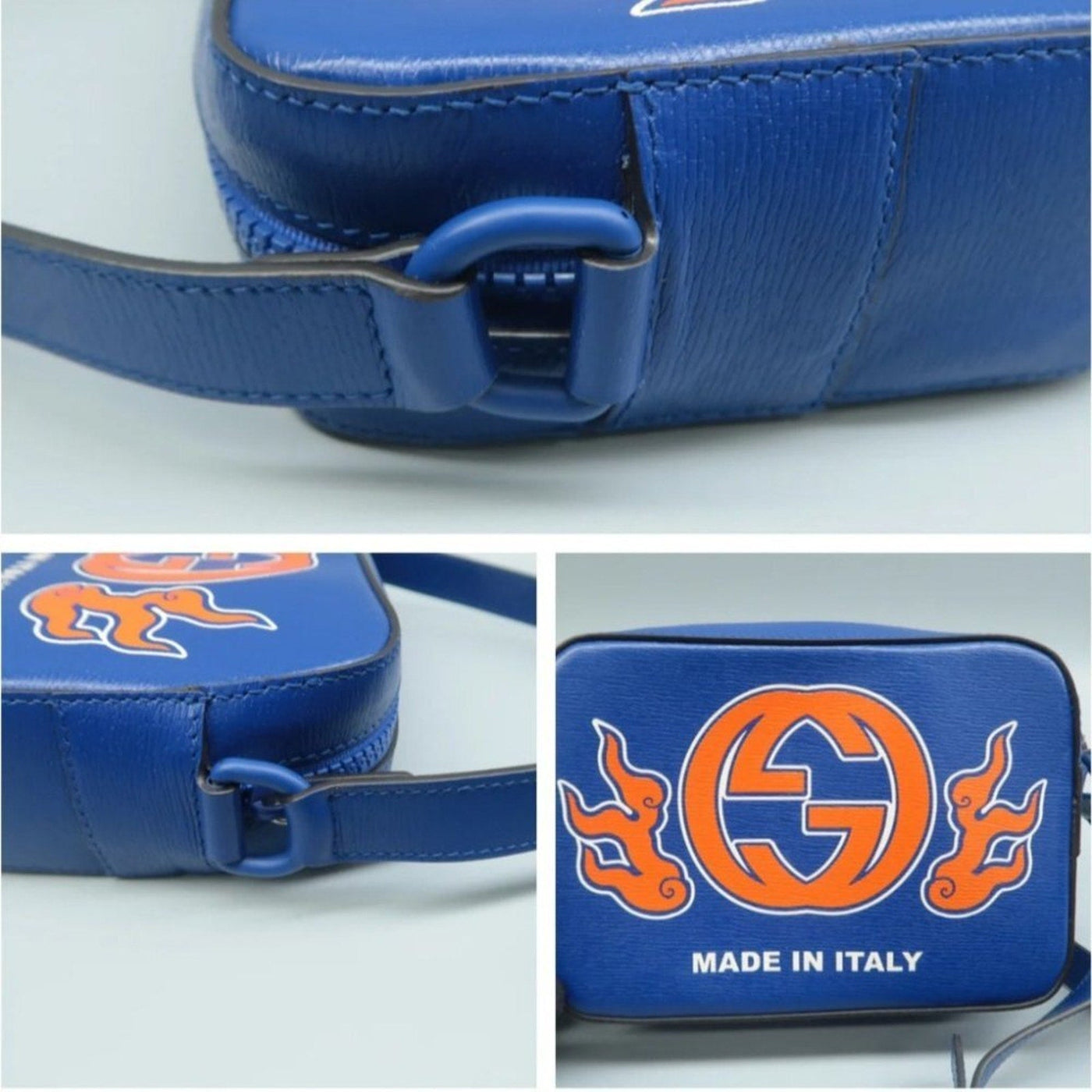 GUCCI Blue Leather Crossbody Bag - Luxury Cheaper LLC