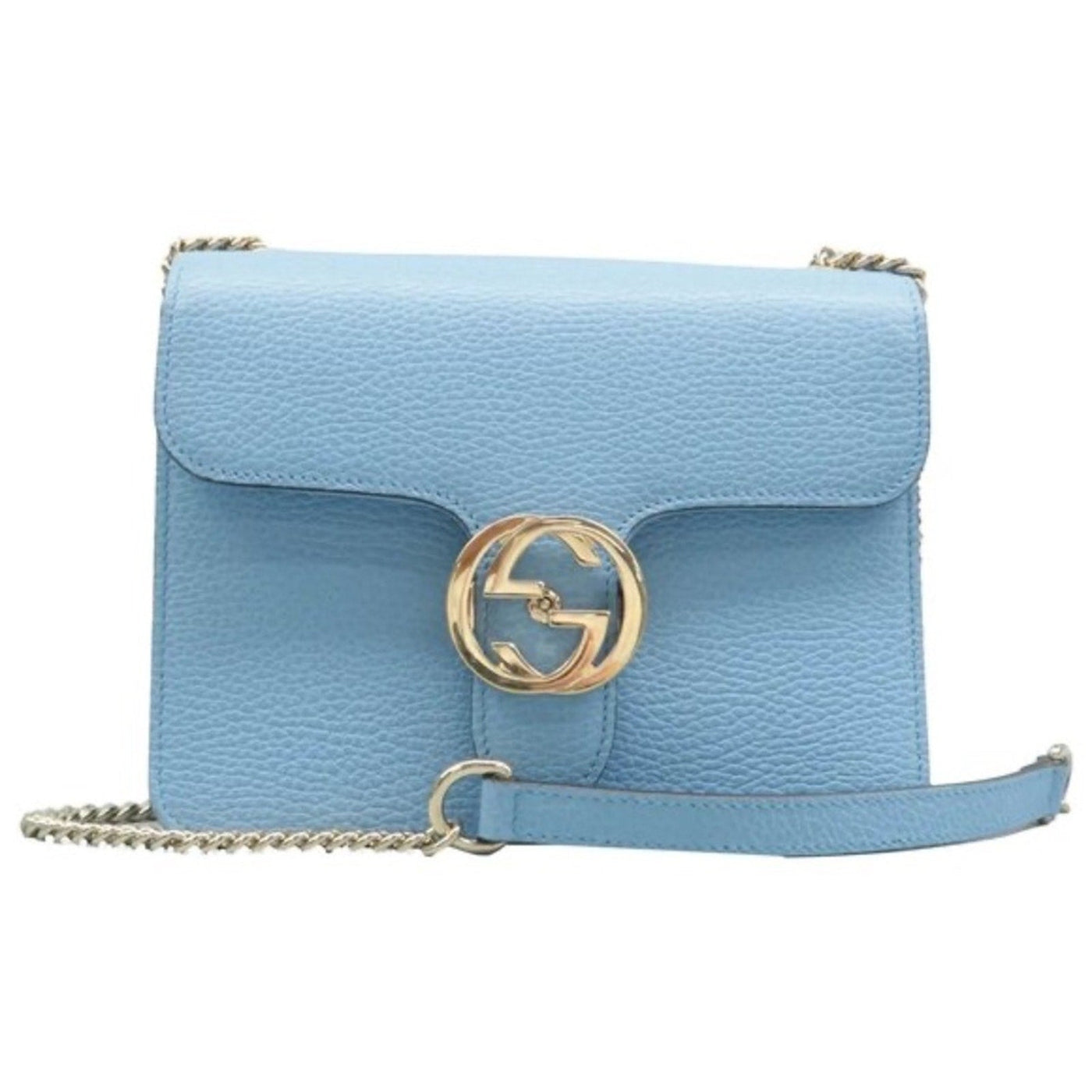 GUCCI Blue Leather Shoulder Bag - Luxury Cheaper LLC