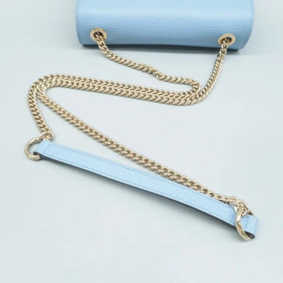 GUCCI Blue Leather Shoulder Bag - Luxury Cheaper LLC