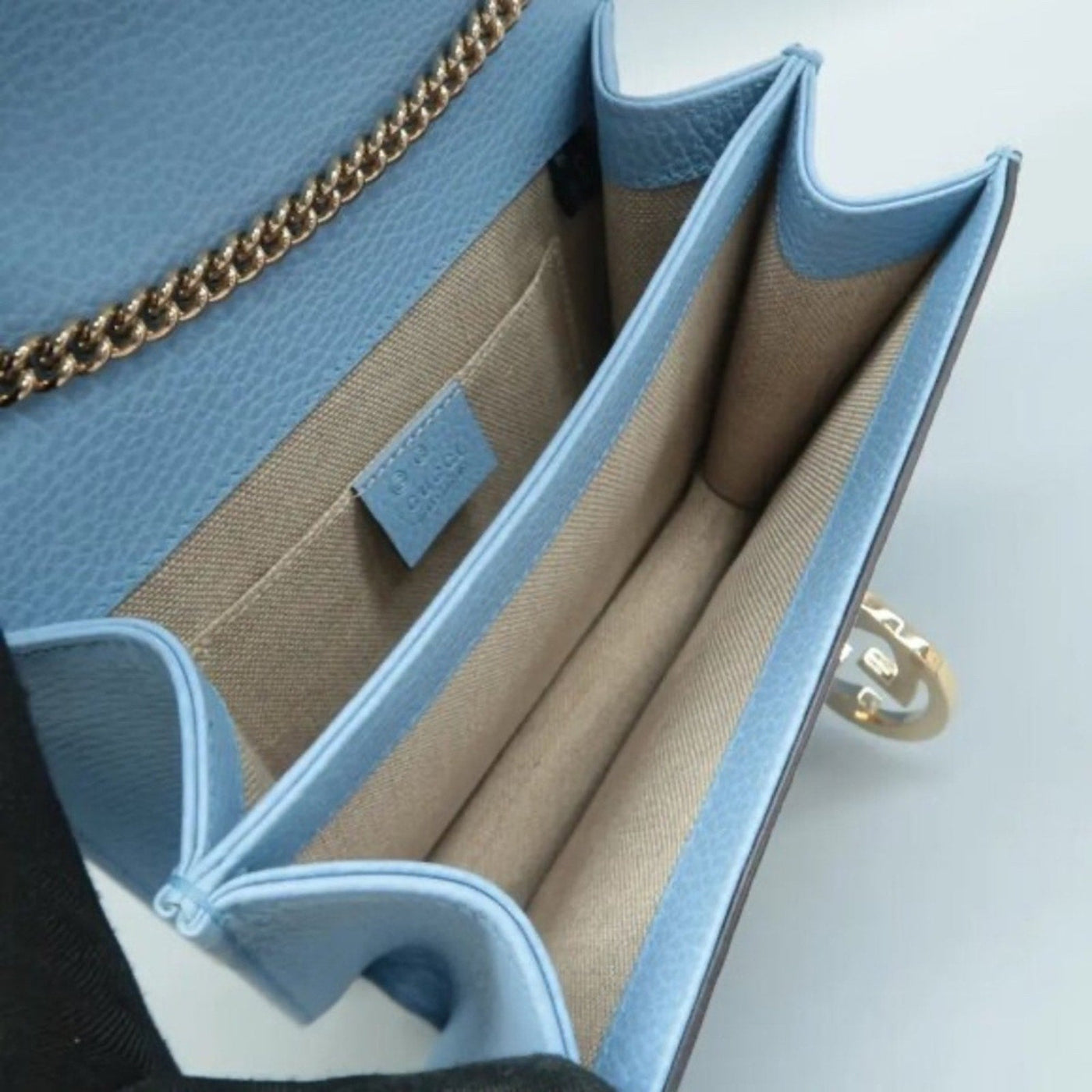 GUCCI Blue Leather Shoulder Bag - Luxury Cheaper LLC