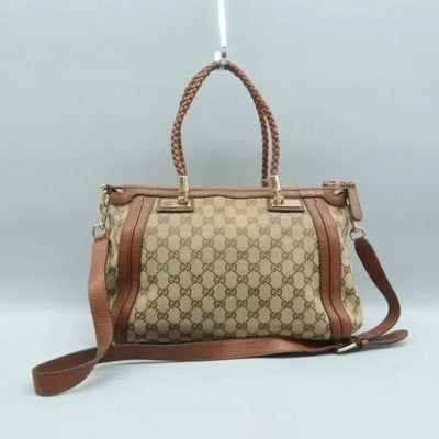 GUCCI Brown Cloth Shoulder Bag - Luxury Cheaper LLC