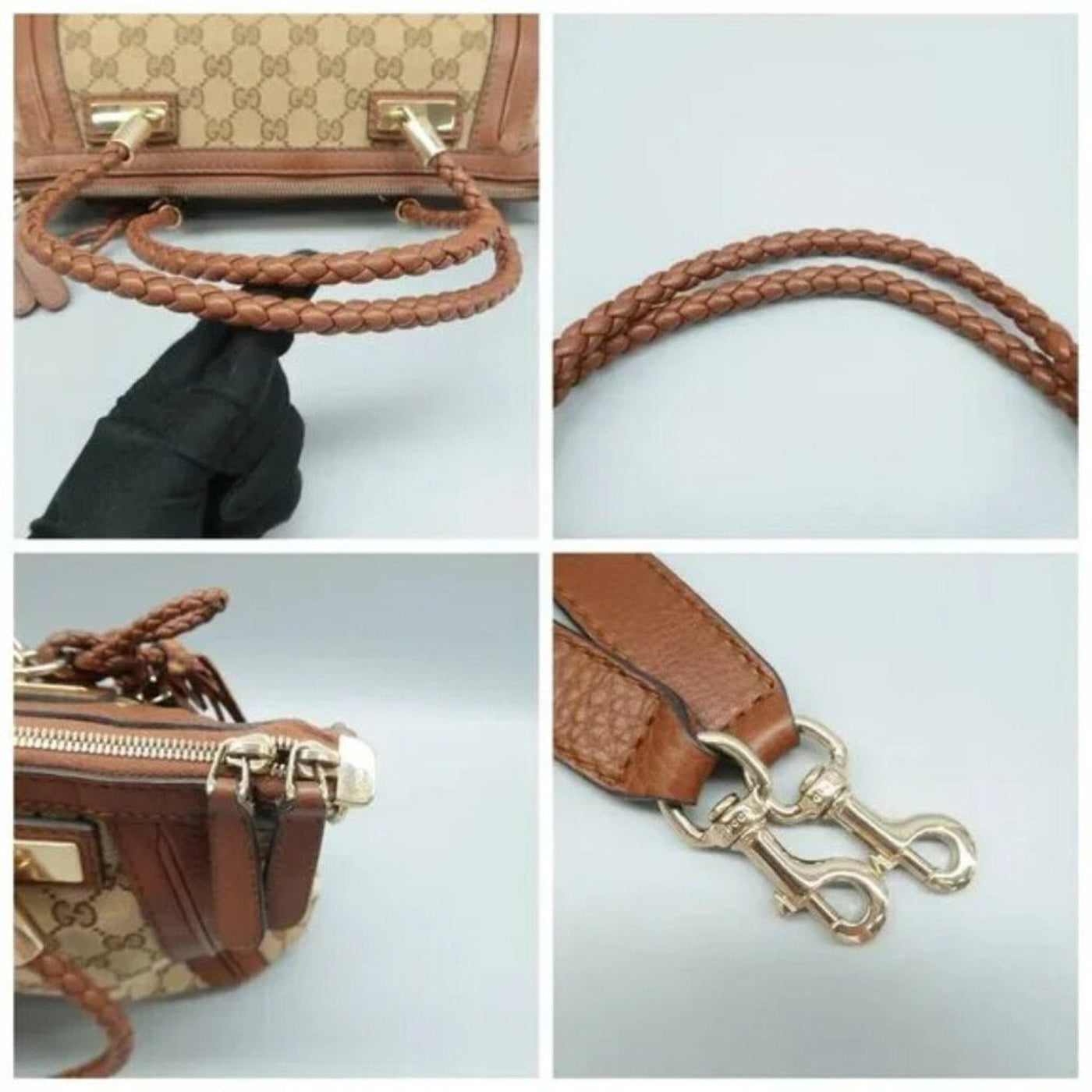 GUCCI Brown Cloth Shoulder Bag - Luxury Cheaper LLC