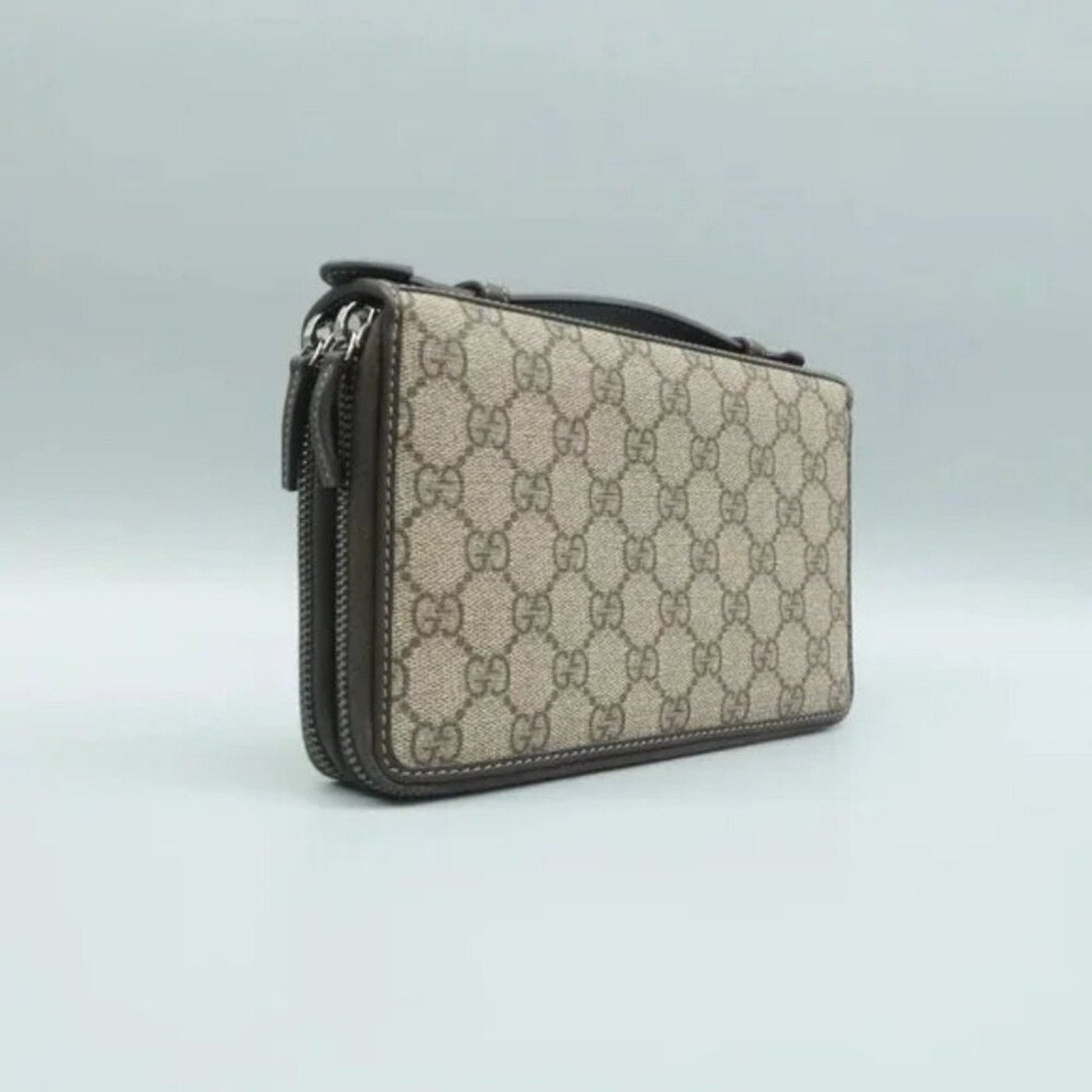 GUCCI Brown GG Canvas Clutch Bag - Luxury Cheaper LLC