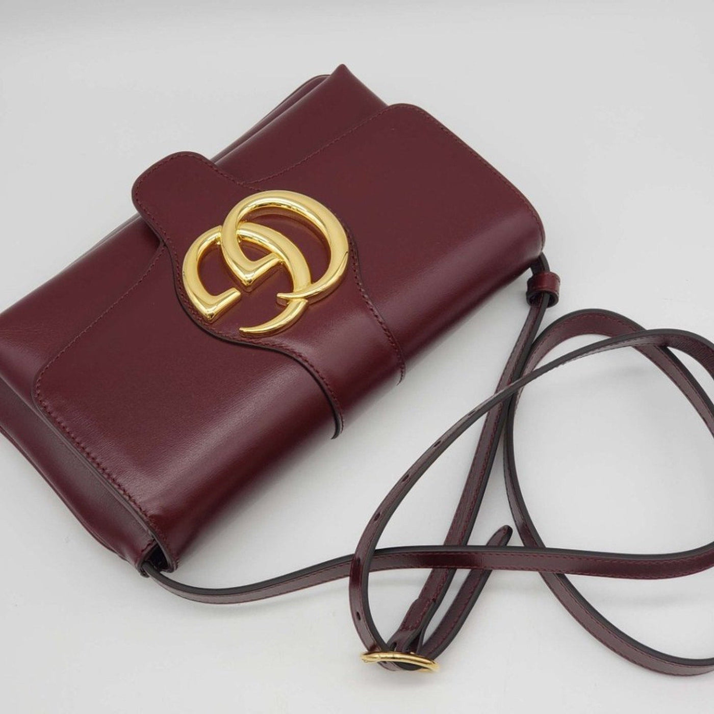 GUCCI Burgundy Leather Small Arli Shoulder Bag Brand New LUX687 - 101225 - Luxury Cheaper LLC