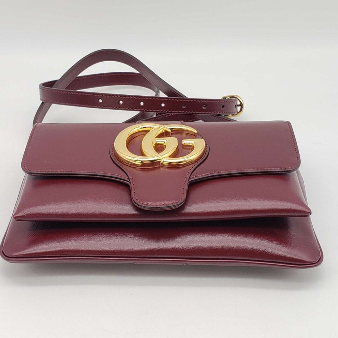 GUCCI Burgundy Leather Small Arli Shoulder Bag Brand New LUX687 - 101225 - Luxury Cheaper LLC