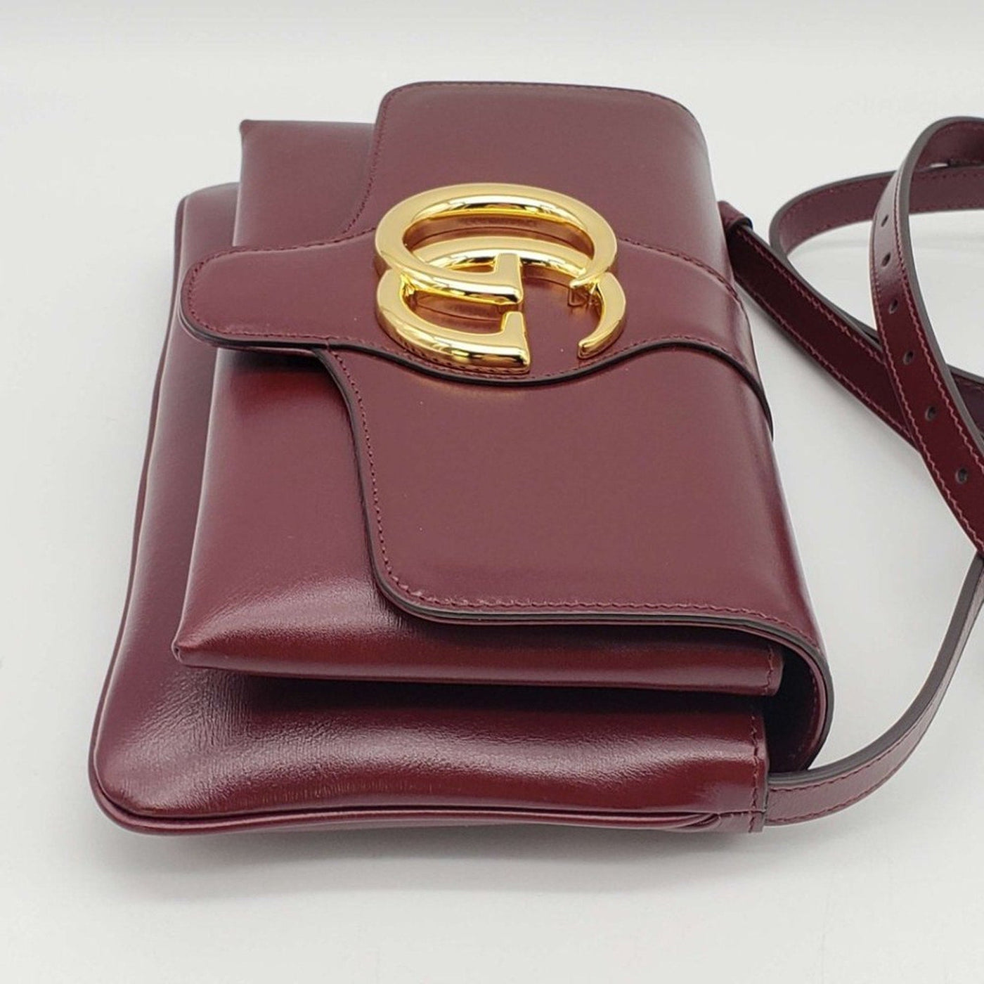 GUCCI Burgundy Leather Small Arli Shoulder Bag Brand New LUX687 - 101225 - Luxury Cheaper LLC