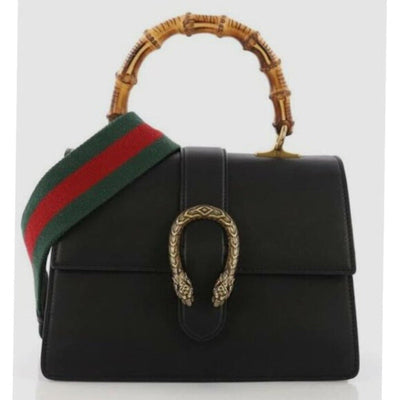 GUCCI Dionysus Bamboo Black Leather Satchel 770 - 071625 - Luxury Cheaper LLC