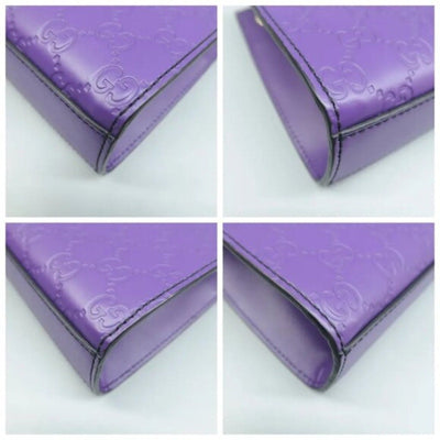 GUCCI Emily Purple GG Leather Shoulder Bag - Luxury Cheaper LLC