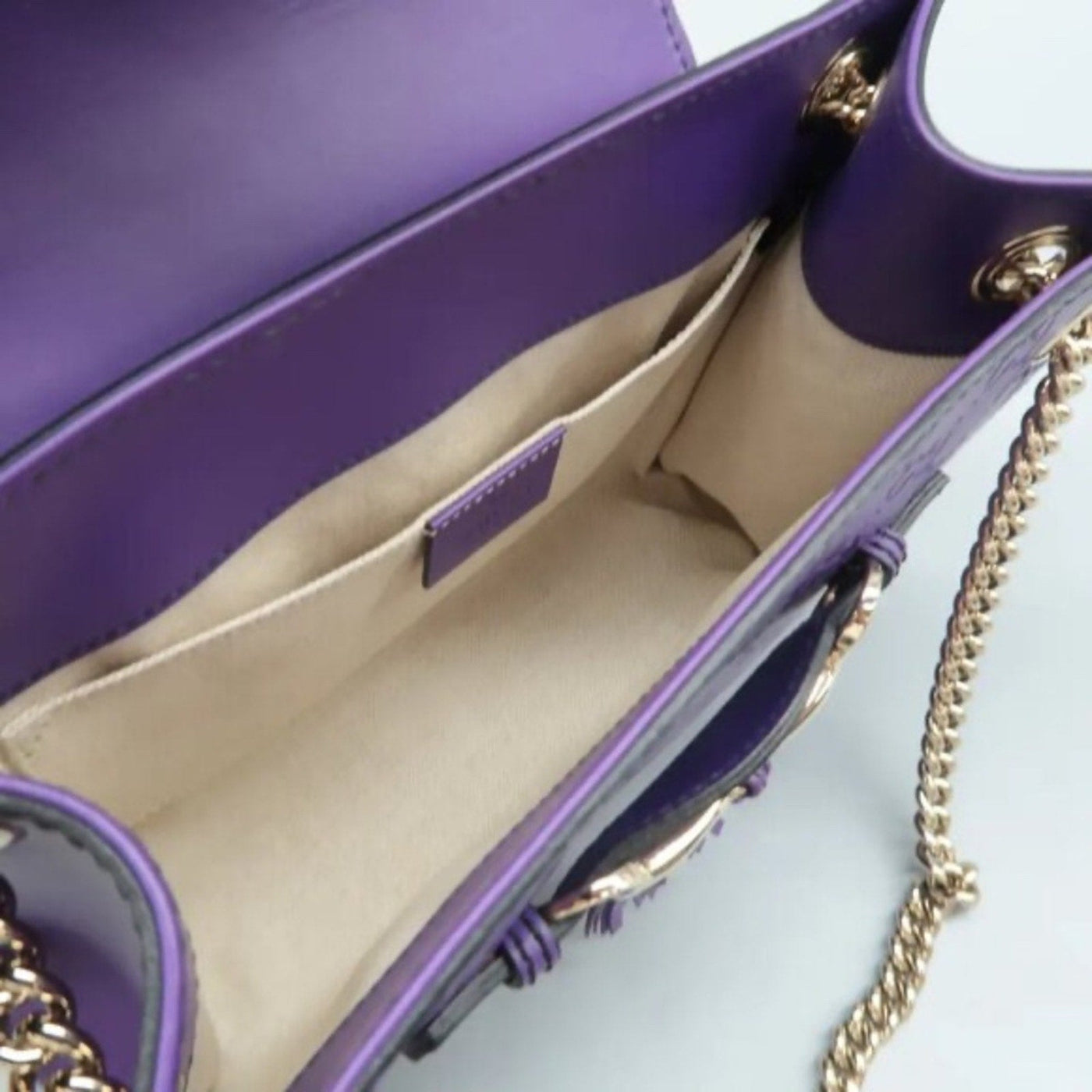 GUCCI Emily Purple GG Leather Shoulder Bag - Luxury Cheaper LLC