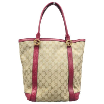 GUCCI GG Brown Cloth Tote - Luxury Cheaper LLC