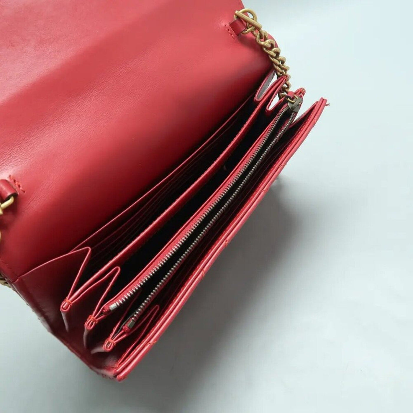 GUCCI GG Marmont Red Leather Shoulder Bag lux550 - 030325 - Luxury Cheaper LLC