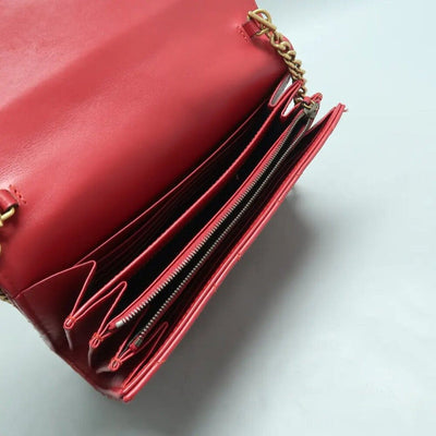 GUCCI GG Marmont Red Leather Shoulder Bag lux550 - 030325 - Luxury Cheaper LLC