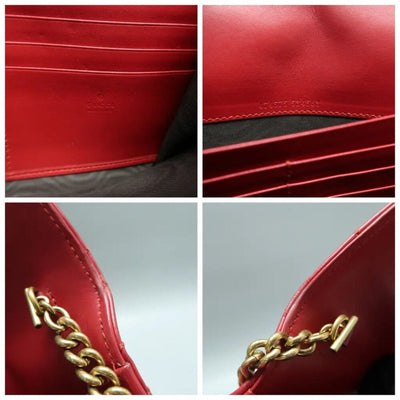 GUCCI GG Marmont Red Leather Shoulder Bag lux550 - 030325 - Luxury Cheaper LLC