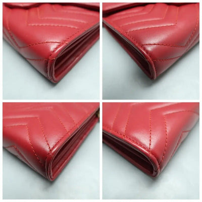 GUCCI GG Marmont Red Leather Shoulder Bag lux550 - 030325 - Luxury Cheaper LLC