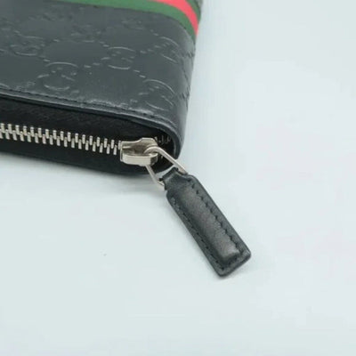 GUCCI Guccissima Black Leather Wallet - Luxury Cheaper LLC