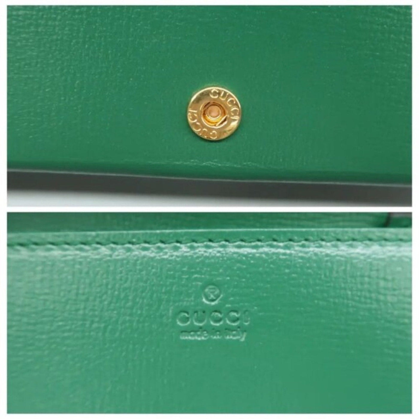 GUCCI Horsebit 1955 Chain Wallet Green Leather Shoulder Bag - Luxury Cheaper LLC