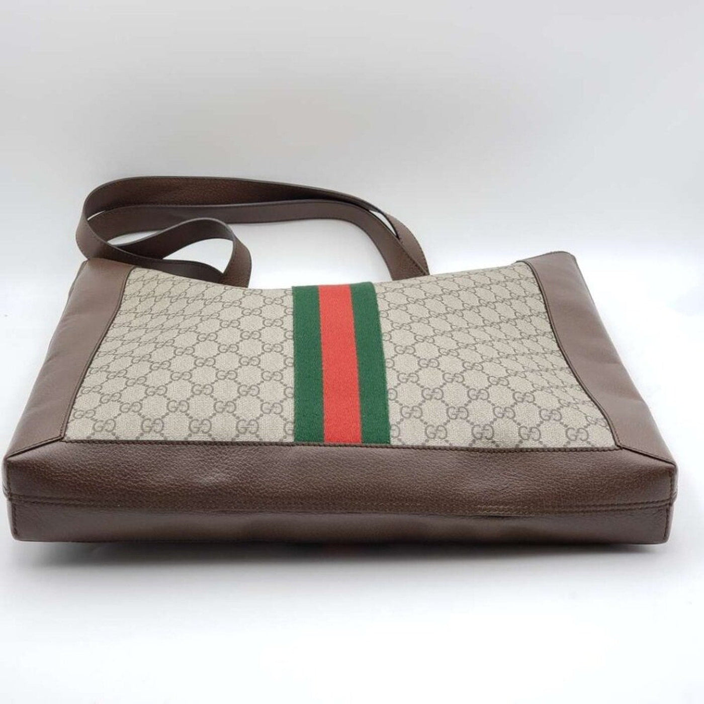 GUCCI Ophidia Brown Canvas Shoulder Bag - Luxury Cheaper LLC