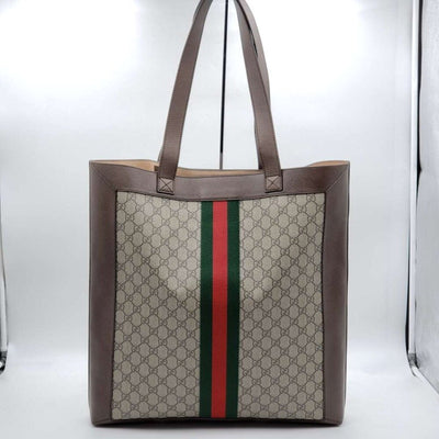 GUCCI Ophidia Brown Canvas Shoulder Bag - Luxury Cheaper LLC