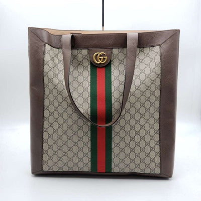 GUCCI Ophidia Brown Canvas Shoulder Bag - Luxury Cheaper LLC