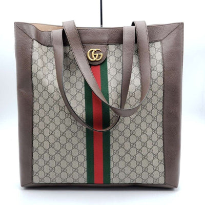 GUCCI Ophidia Brown Canvas Shoulder Bag - Luxury Cheaper LLC