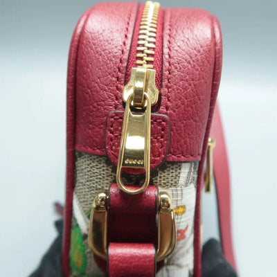 GUCCI Ophidia Red&Brown Canvas Shoulder Bag lux500 - 020125 - Luxury Cheaper LLC