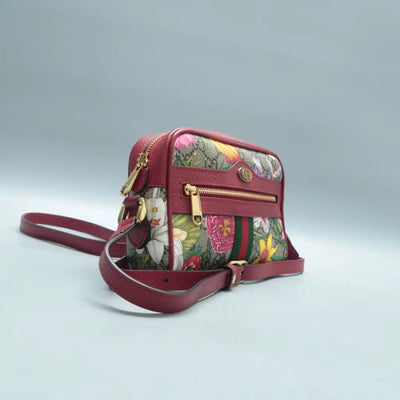 GUCCI Ophidia Red&Brown Canvas Shoulder Bag lux500 - 020125 - Luxury Cheaper LLC